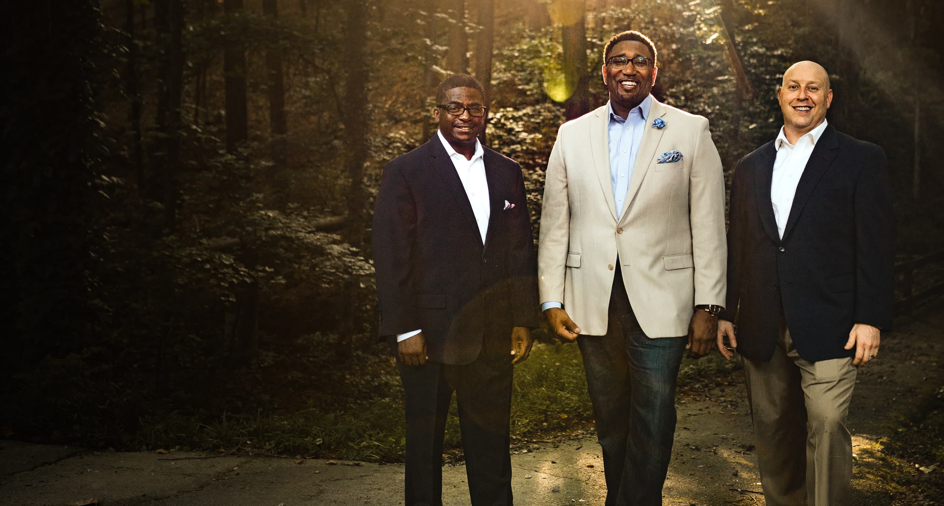 Lewis Peeples, Malik Lee, Brandon Mackie of Felton and Peel Wealth Management
